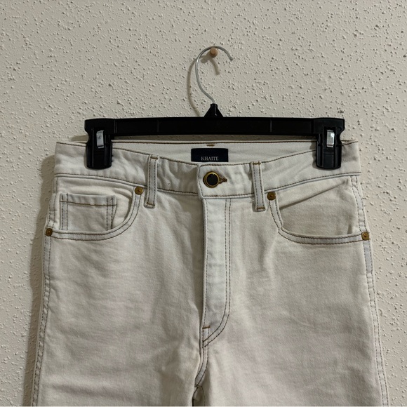 Khaite Kassandra Mid-rise Skinny Jeans In Washed Ivory - Size 26 - Picture 10 of 11